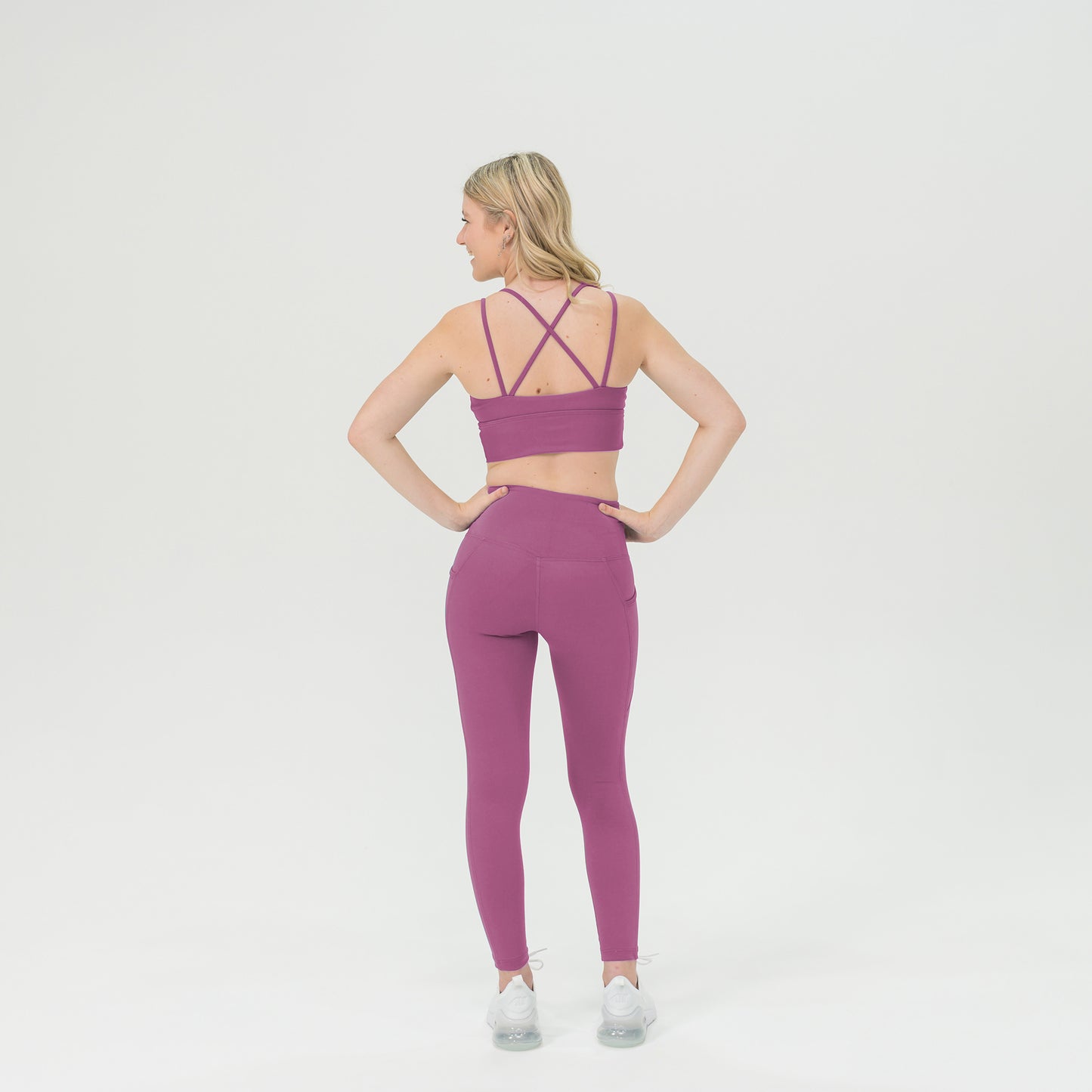 Womens Compression Crop Top Strap Back