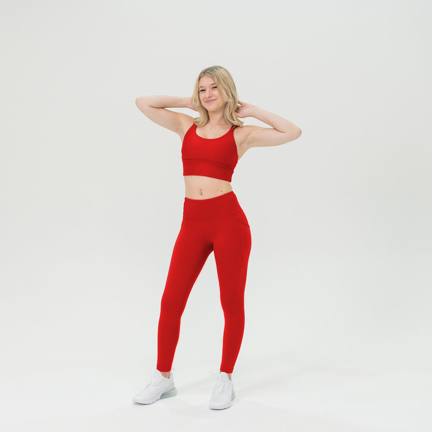 Womens Compression Crop Top Strap Back