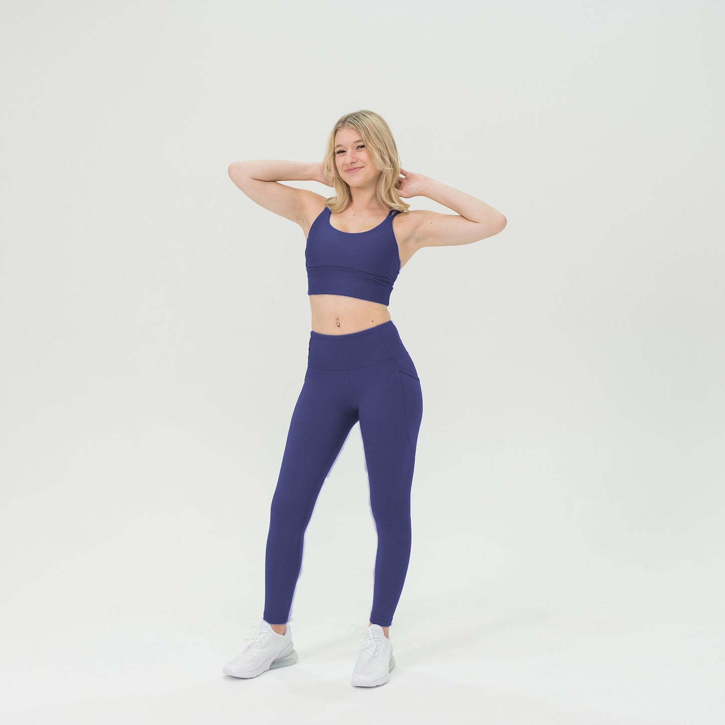 Womens Compression Crop Top Strap Back