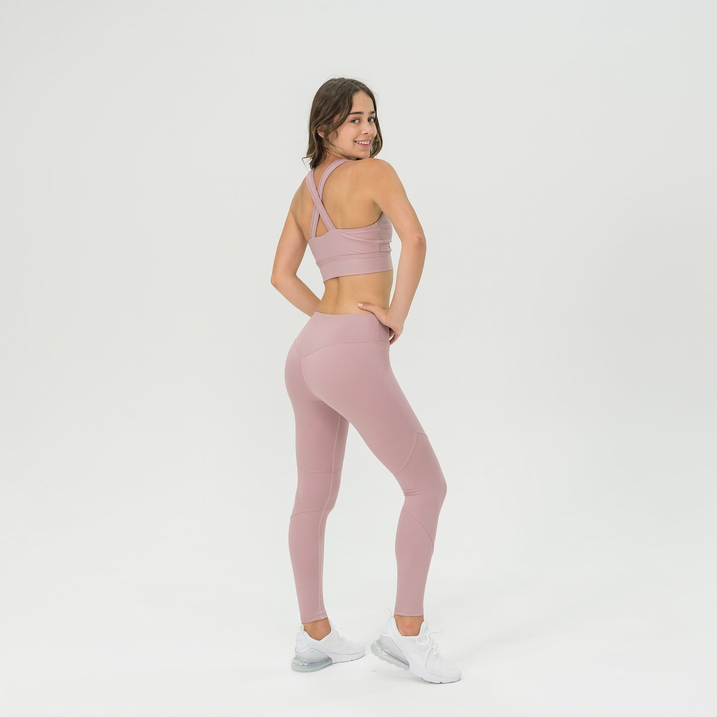 Full Length Womens Compression Leggings with panel