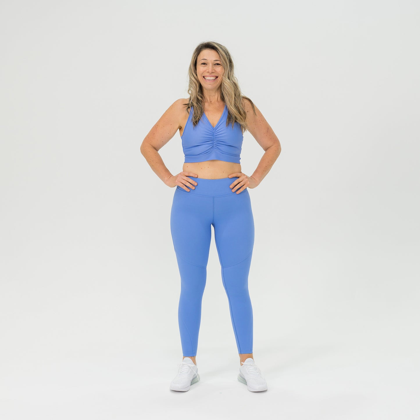 Full Length Womens Compression Leggings with panel