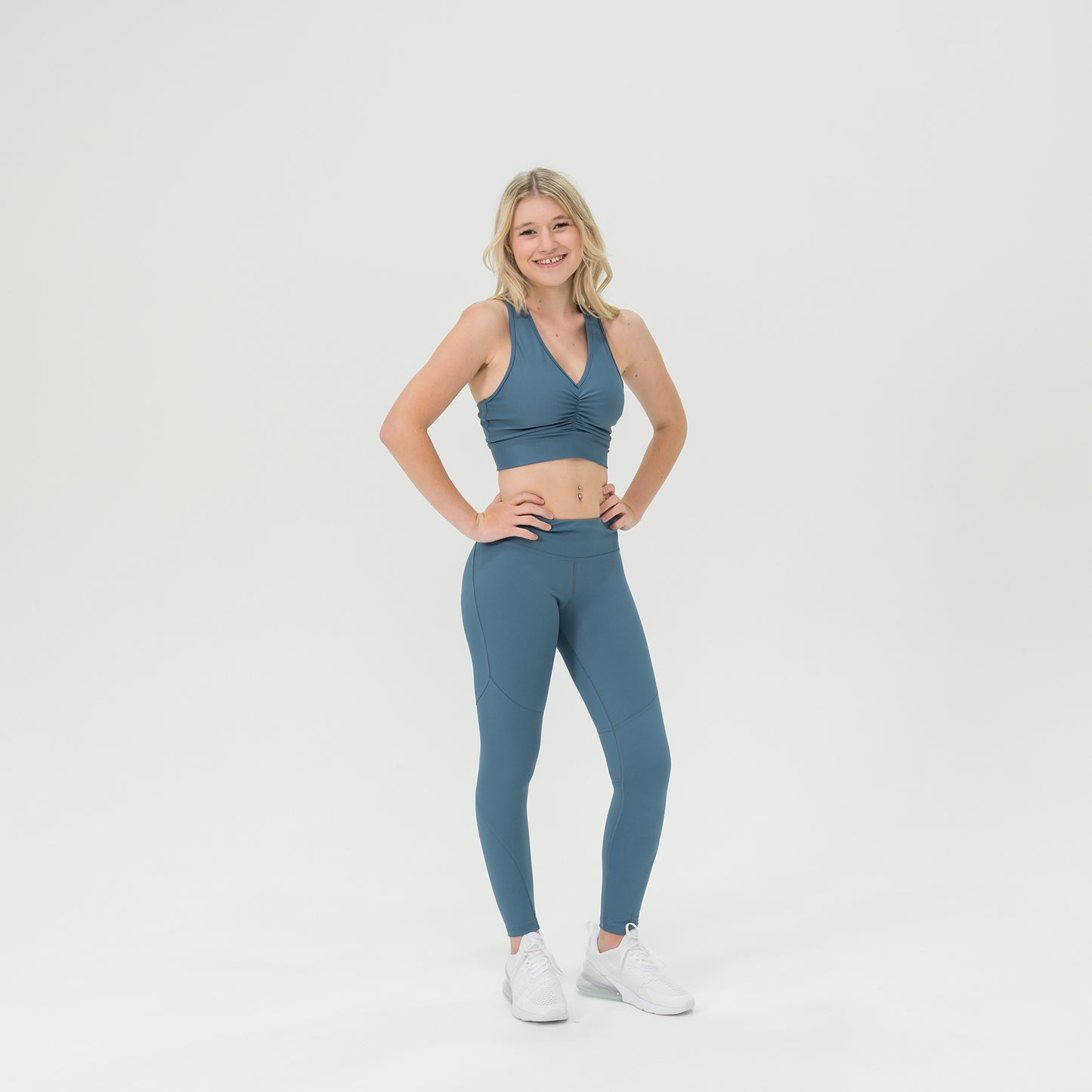 Full Length Womens Compression Leggings with panel