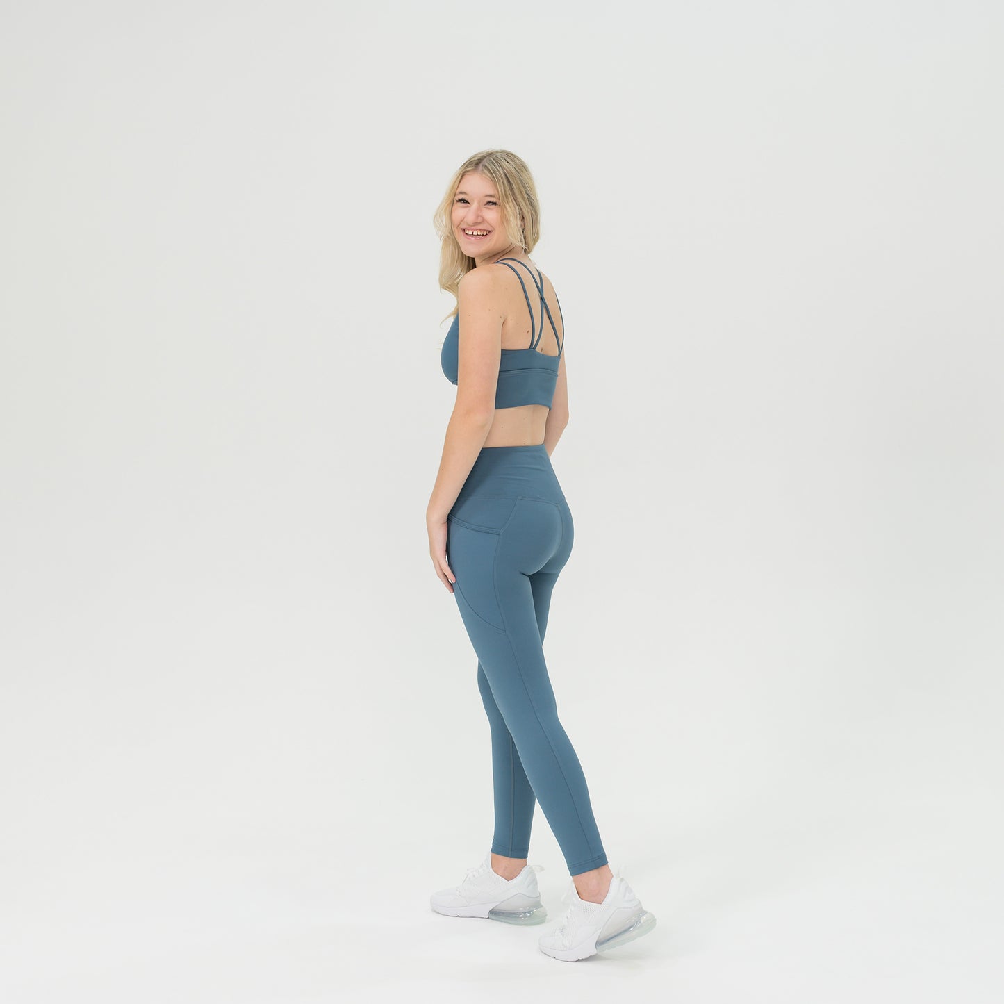 Womens Compression Crop Top Strap Back