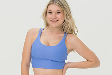 Womens Compression Crop Top Strap Back