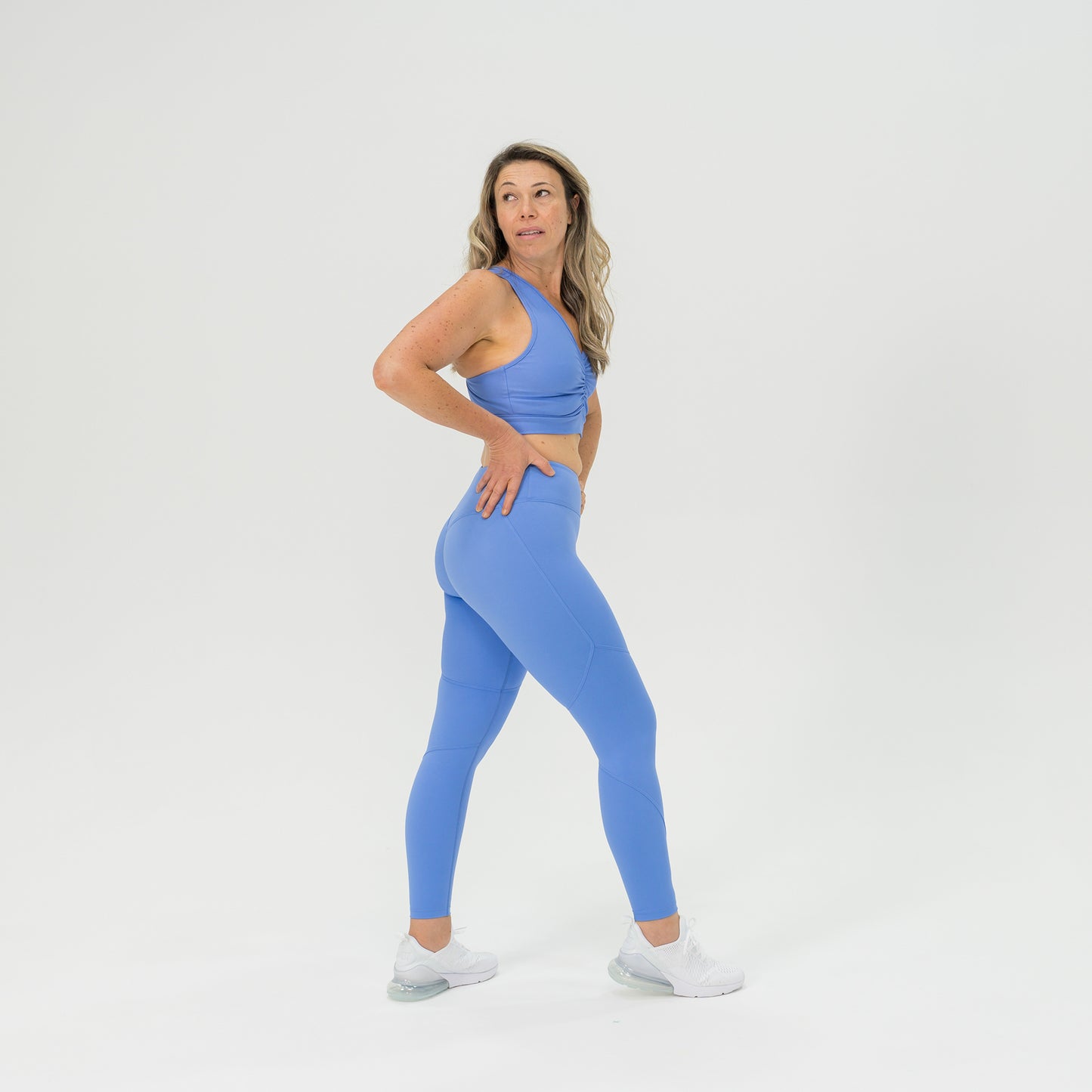 Full Length Womens Compression Leggings with panel