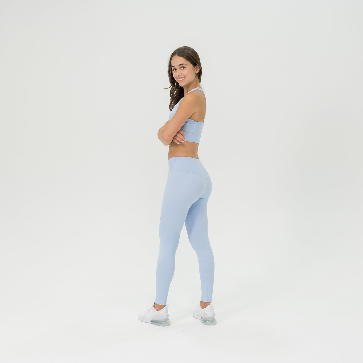 Full Length Womens Compression Leggings with panel