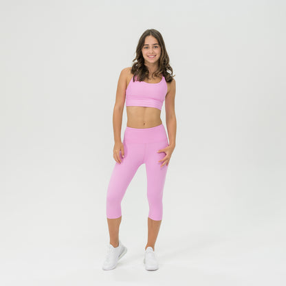 Womens Compression Crop Top Strap Back