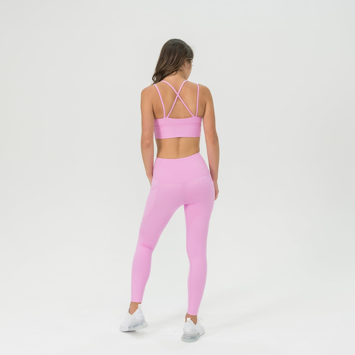 Womens Compression Crop Top Strap Back