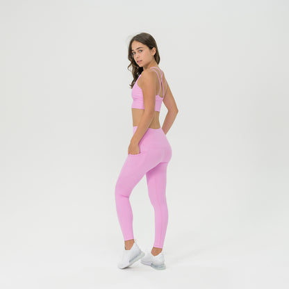 Womens Compression Crop Top Strap Back